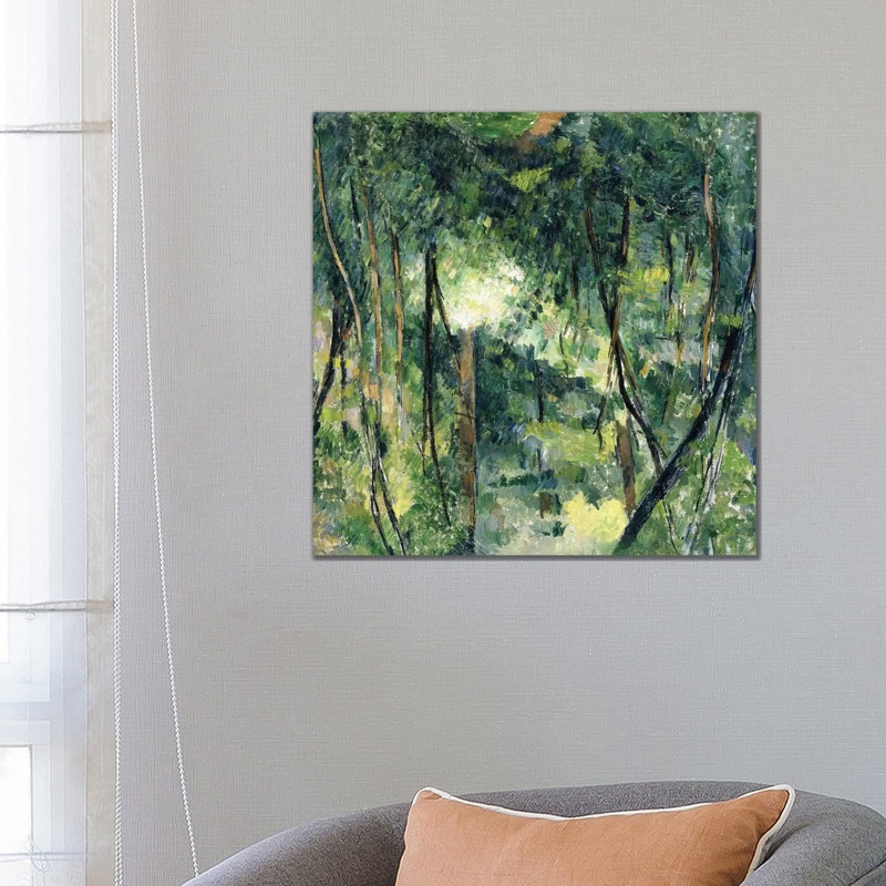 Undergrowth, C.1885 by Paul Cezanne - Wrapped Canvas Painting, 66.04 cm H x 66.04 cm W x 1.91 cm D