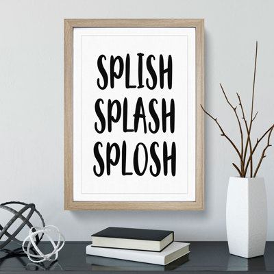 Splish Splash Splosh - Single Picture Frame Print on MDF