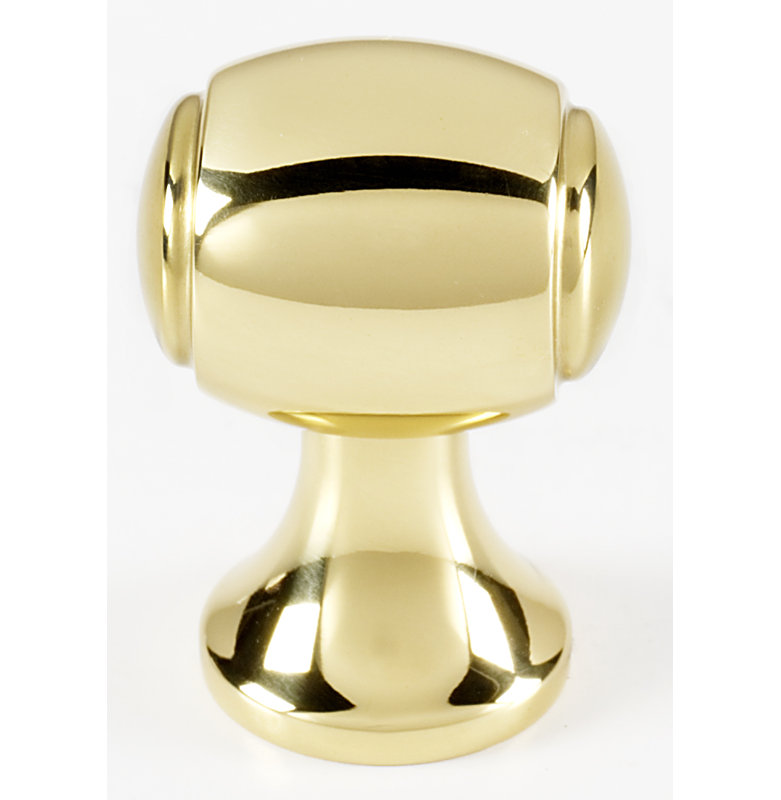 Poignée ovale Royale Barrel, Laiton poli, H 1,13 po x l 0,5 po x P 0,75 po