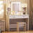 Smart Makeup Vanity Desk with USB Charging, 3-Level LED Lighting