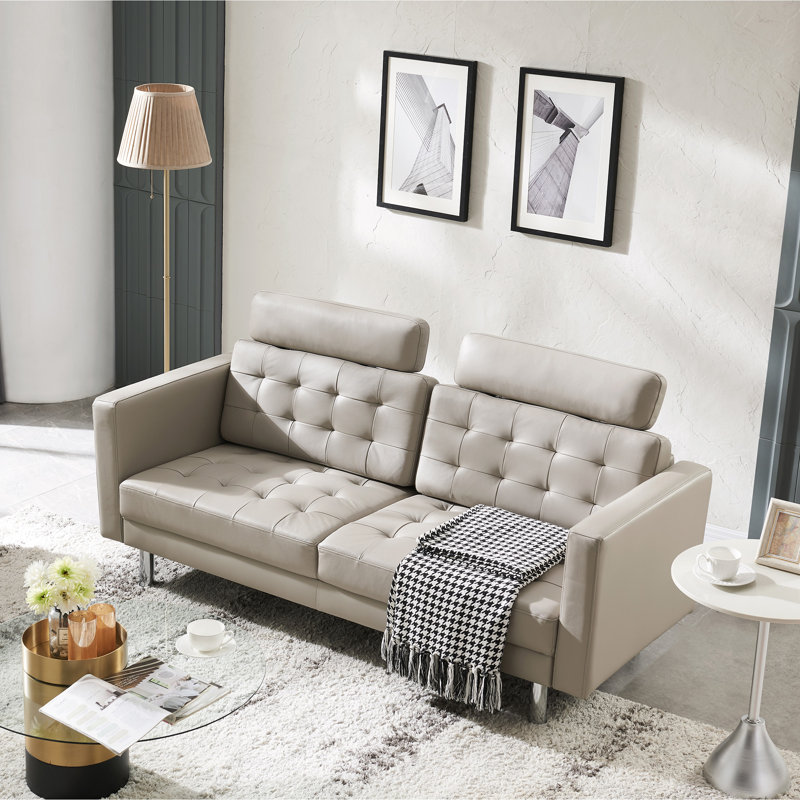 Mugisha 30.31'' Upholstered Loveseat, Light Gray