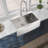 33X22x10"Farmhouse Apron Single Bowl Stainless Steel Kitchen Sink With Workstation-111739402
