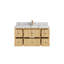 Meuble-lavabo simple 42 po avec plateau en quartz Nekeda