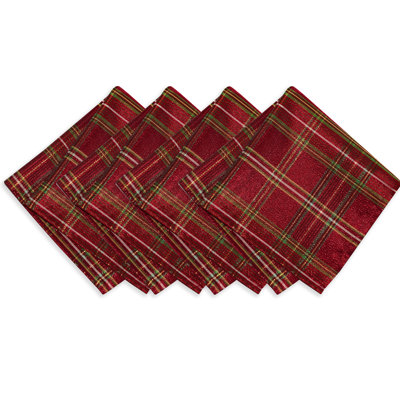 Curran 100% Cotton Plaid Square Napkin