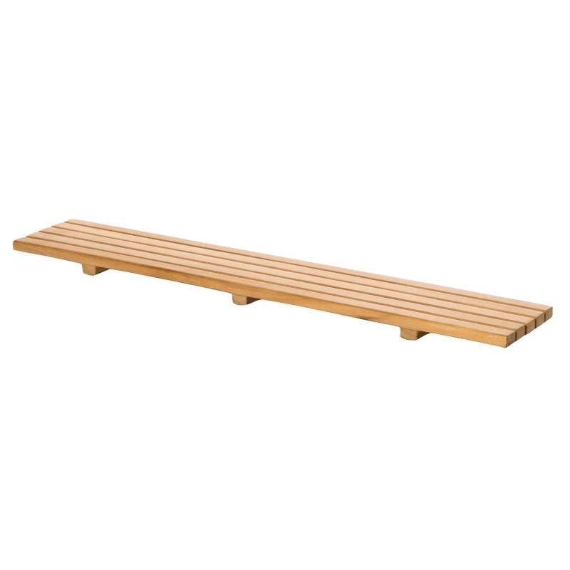 Emmy Freestanding Bath Caddy, Teak