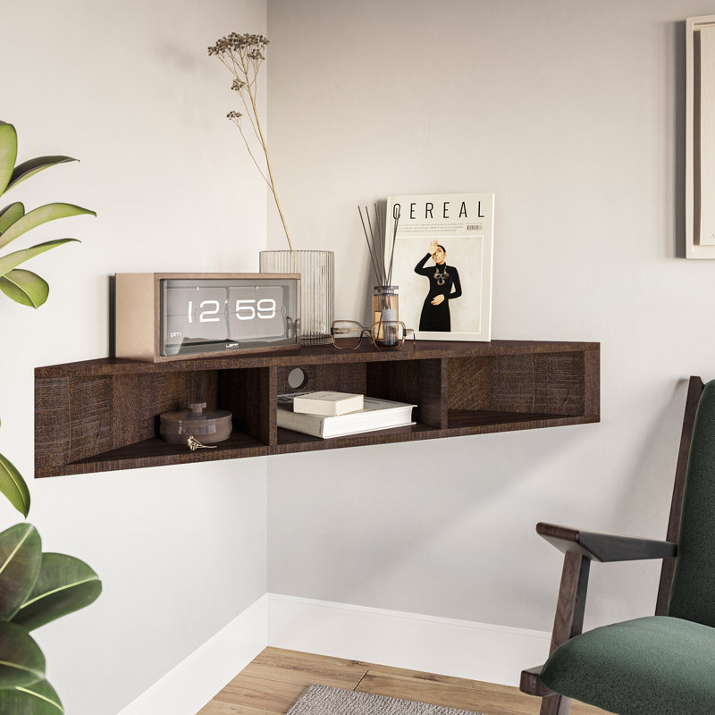 46.5" Floating Corner TV Stand, Espresso