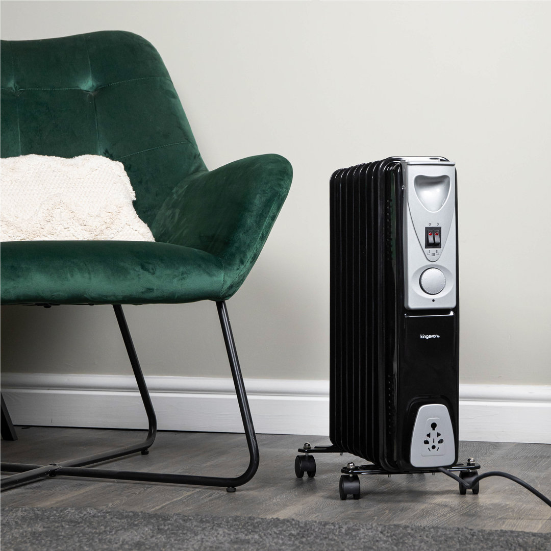 Dakota Fields Caullin 230 BTU Electric Radiator Space Heater with Adjustable Thermostat