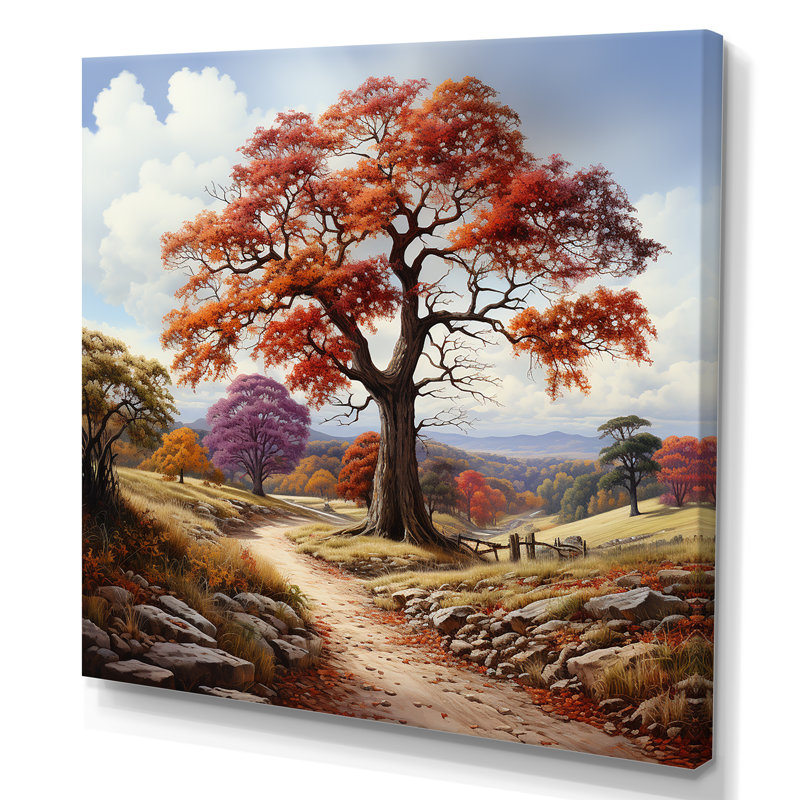Automne splendeur sycomore arbres - arbre sycomore art mural, H 16 po x l 16 po