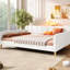 Beige Upholstered Daybed, Queen Size, 4 Legs, Pine And Frame, Functional For Living Room, No Box Spring Needed Size With Linen, Support Solid Versatile Home, Easy Assembly