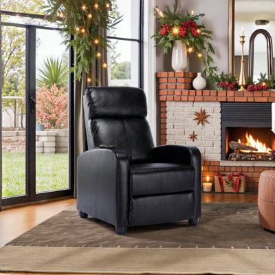 Maleah 25.6'' Wide Modern and Soft Breathable Leather Compact Massage Chair with Remote Control