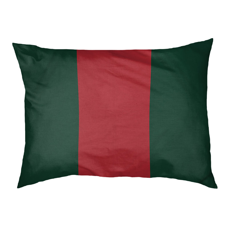 Coussin pour chien hockey Las Vegas, Moyen (H 14 po x l 40 po x P 30 po), Vert forêt / rouge Iron Range / vert forêt