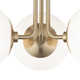 Luna 3 Light Glass Semi Flush Mount