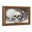 Cadre mural vintage orné de crâne, fantôme et lune – Cadre doré décoratif pour œuvres d'art.-992481004