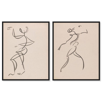 Ensemble de 2 figurines dansantes modernes 