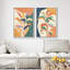 «Abstract Botanical Colorful Tropical Jungle Leaf Botanical», reproduction sur toile encadrée 2 pièces-91069028-91069025