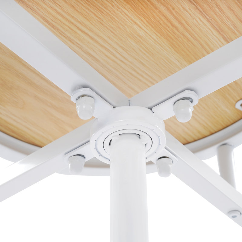 Portant 23,6 po, Blanc / bois naturel