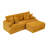 89" Modern 3 Seat Sofa Upholstered Corduroy Couch With Throw Pillows And Ottoman Suitable For Living Room, Bedroom, Office-2100606404