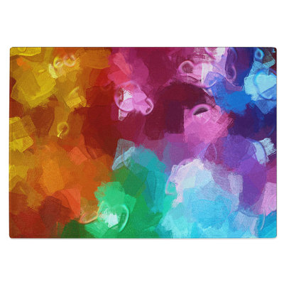 Tempered Glass Splashed Chopping Board