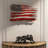 Flag Hand Painted Etched Metal Wall Art