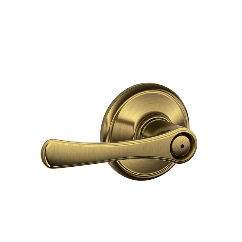 Avila Lever Bed and Bath Lock, Antique Brass