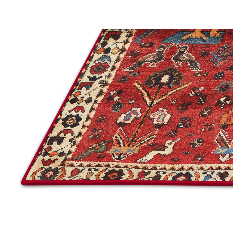 Tapis oriental rouge / beige, Rectangle 7 pi x 10 pi
