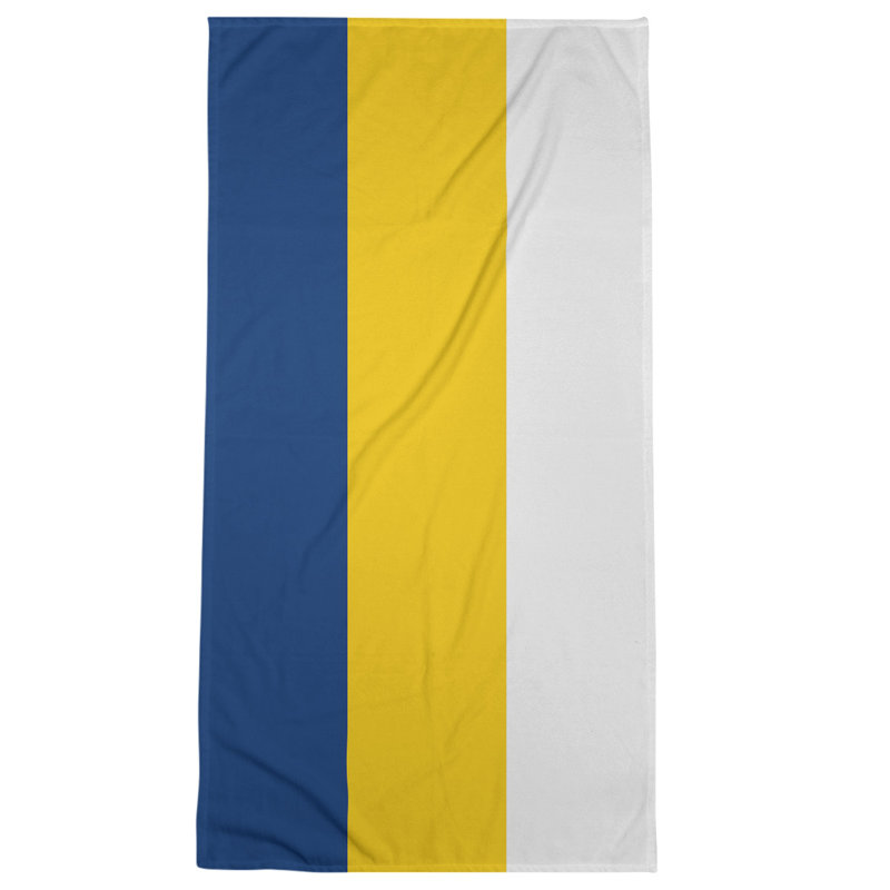Microfiber Bath Towel, Tennessee Red Football Blue/Gold/Off White