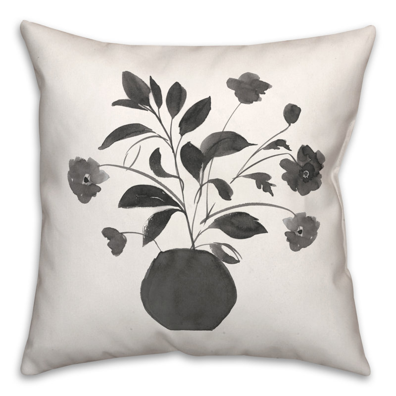 Coussin Monochromatique Floral II
