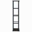 Vitrine noire à 4 tablettes