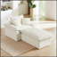 Canapé moderne à siège simple à compression avec repose-pieds unique pour le confort du salon et de la chambre à coucher