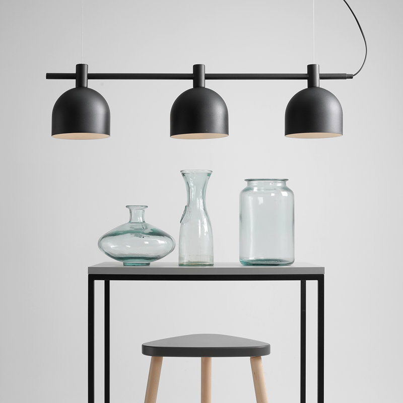 Beryl 3 - Light Kitchen Island Pendant, Black