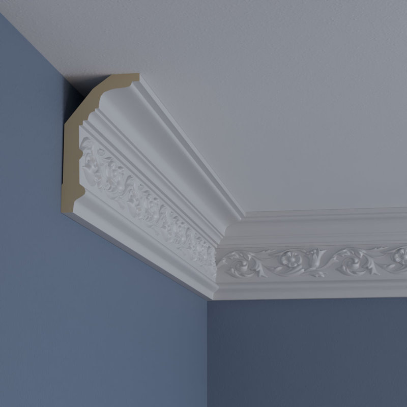 Springtime White Polyurethane Decorative Crown Moulding