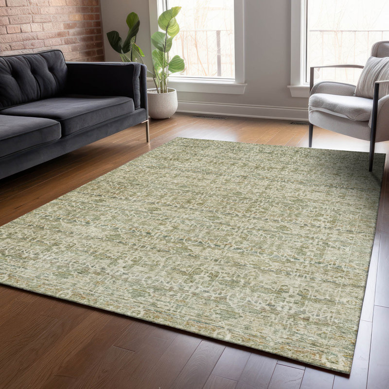 Machine Washable Indoor/Outdoor Colman ACN2152 Striped Rug, Rectangle 9' x 12'