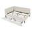 Beige Full Size Upholstered Platform Bed Frame – Adjustable Velvet Sofa Bed With 2 Rolling Storage Drawers, Reinforced Plywood/mdf Frame (300lbs Max Capacity)