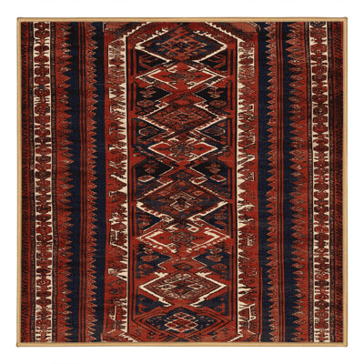 Tapis brun turc lavable à la machine