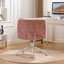 Chaise de bureau plus large en fausse fourrure moelleuse avec hauteur réglable et pivotante-1720791888