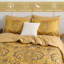 Ensemble d'édredon 7 pièces à motif damassé doux, ensemble de literie légère en microfibre avec draps, taies d'oreiller et taies décoratives-122765980-122765974