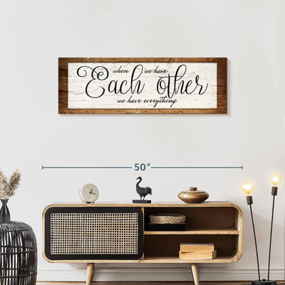 Couples cite les uns les autres Couples Quote, reproduction sur toile