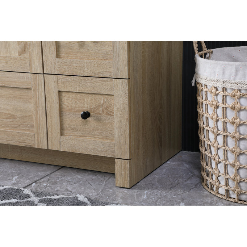 Meuble-lavabo simple 36 po en bois de manguier