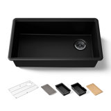 Billings 32-1/2 In. Undermount Single-Bowl Workstation Kitchen Sink