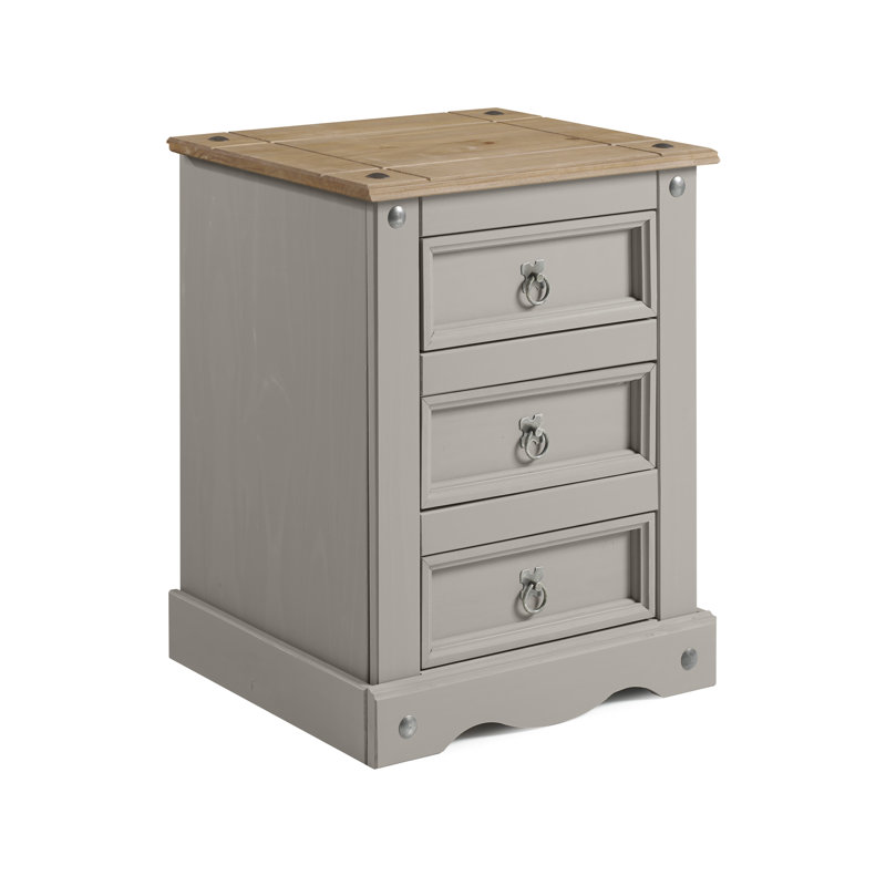 Palmea 53cm W Bedside Table, Grey