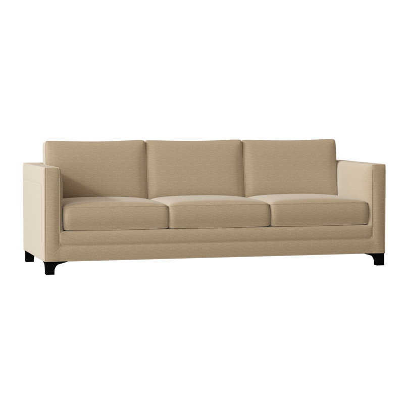 Canapé à accoudoirs carrés en mélange de polyester 95 po Manhattan avec coussins réversibles Manhattan, Bisque Key, Standard
