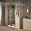 Elate Sliding Shower Door, 70-1/2-In H X 44-1/4 - 47-5/8-In W, With 1/4-In Thick Crystal Clear Glass With Rectangular Grille Pattern-1800150544