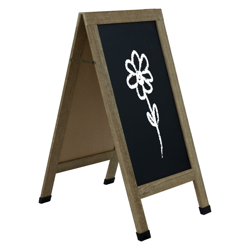 40" X 20" Chalkboard With Chalk And Eraser - Weathered, Grey