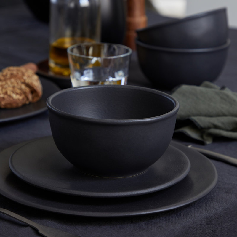 Roda 27.88oz. Handmade Stoneware Cereal Bowl, Ardosia