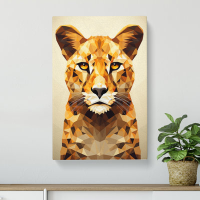 Cheetah Geometric - Wrapped Canvas