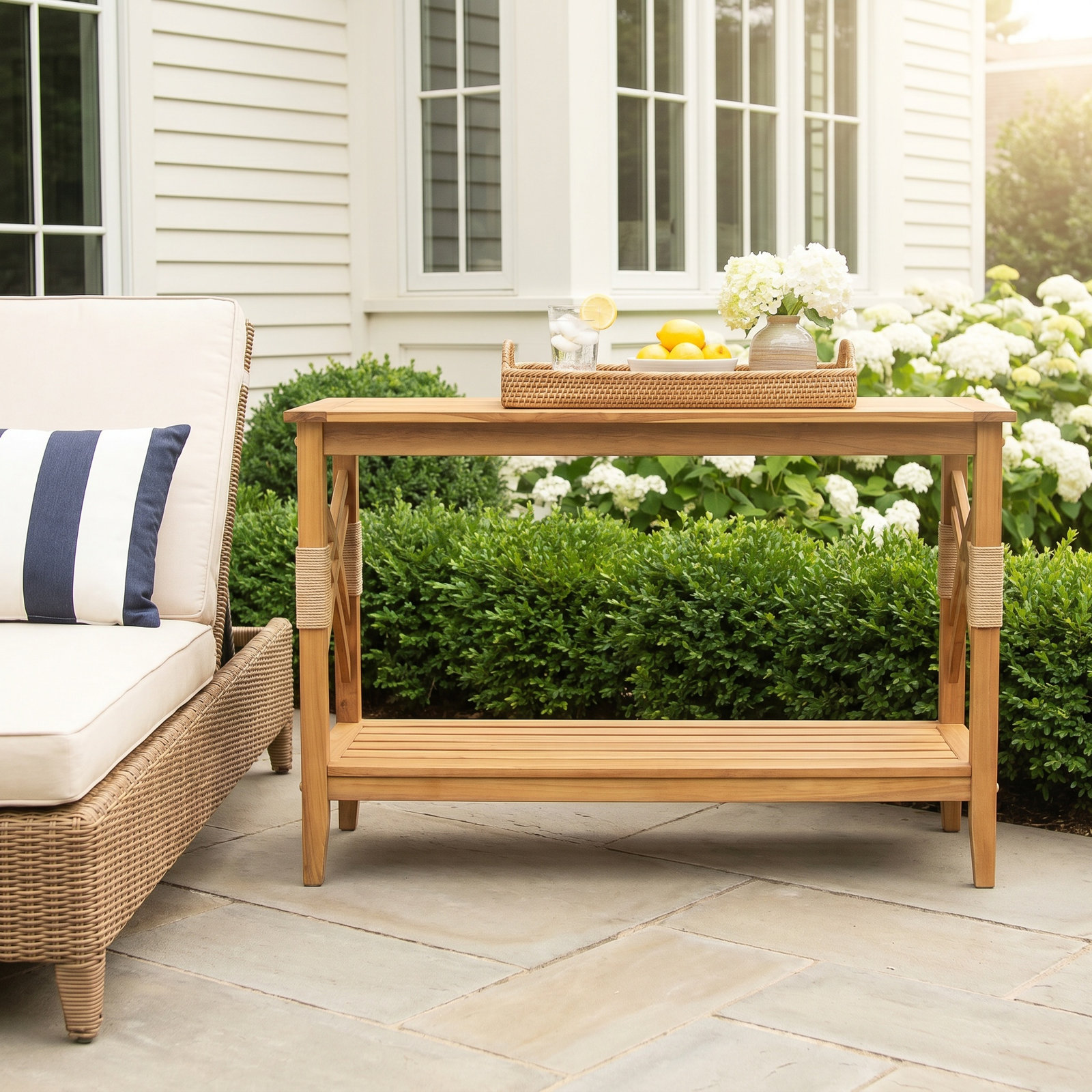 Davida 47" Teak Patio Table