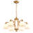 6-light  Dimmable / With Glass Shades Traditional Chandelier  for Dining Room or Kitchen-1892972030