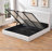 Upholstered Hydraulic Lift-Up Storage Bed with Wingback Headboard-1869972312-1869972316