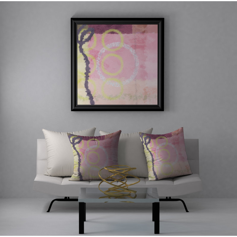 Abstract Reversible Throw Pillow, 18" x 18"