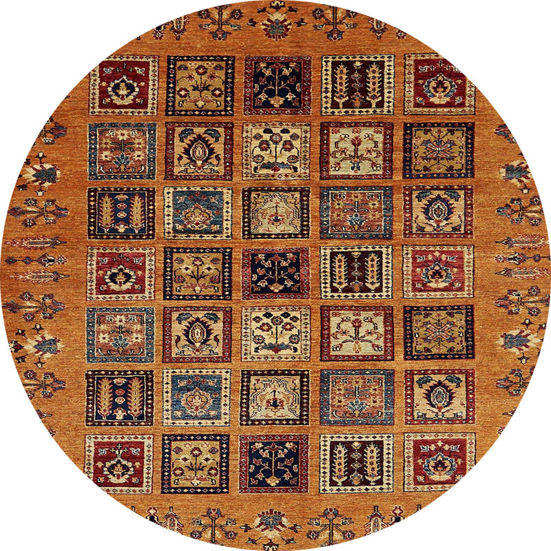 Tapis abstrait moderne 621, Rond 5 pi